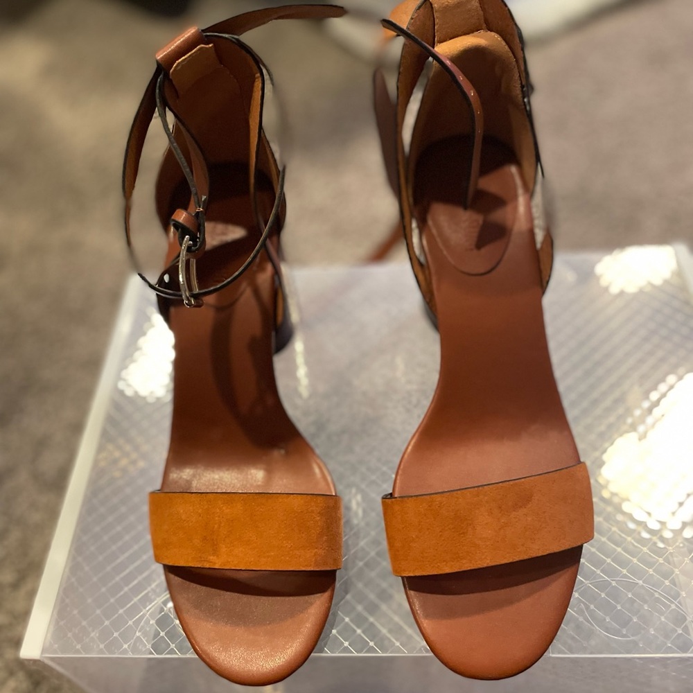 Chunky Heeled Ankle Strap Sandals